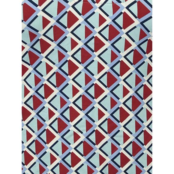 J. McLaughlin Durham Ruffle Top Size XS Geometric Diamond Print 3/4 Sleeve - Picture 6 of 13